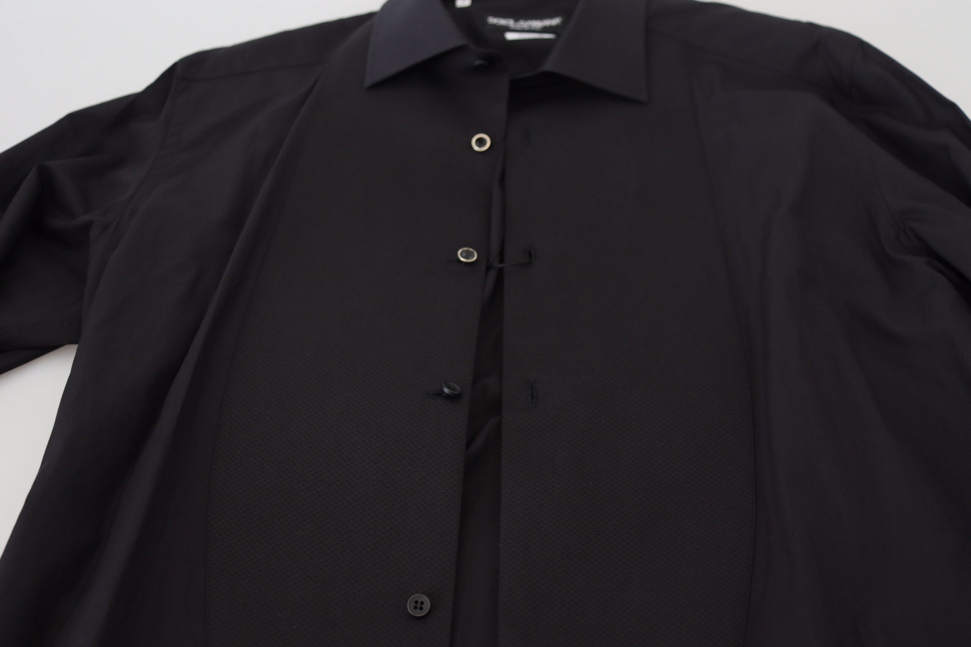 Camisa formal elegante de manga larga negra