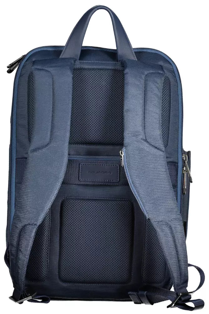 Mochila de poliéster reciclado azul para hombre