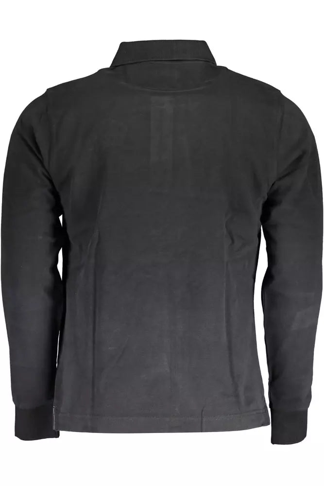 Polo de algodón negro para hombre