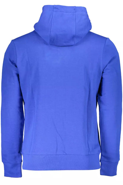 Sudadera con capucha y bordado azul chic