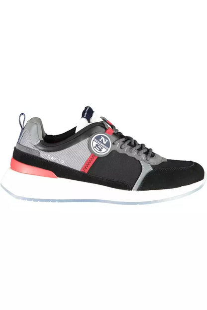 Zapatillas deportivas sintéticas negras para hombre