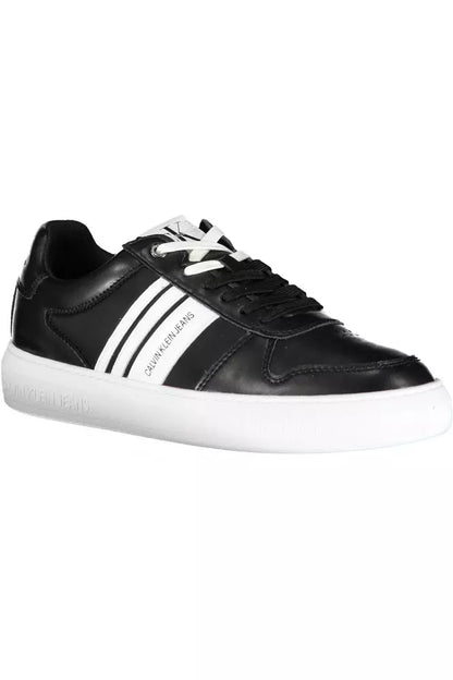 Schwarzer Polyester-Sneaker für Herren