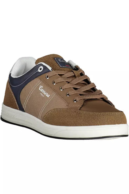 Brown Polyethylene Men Sneaker