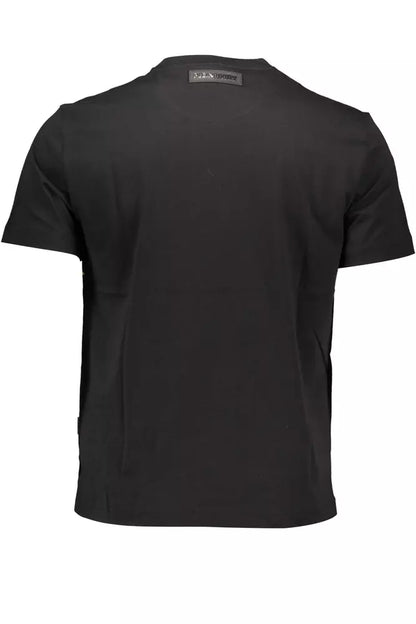 Camiseta de algodón negra para hombre