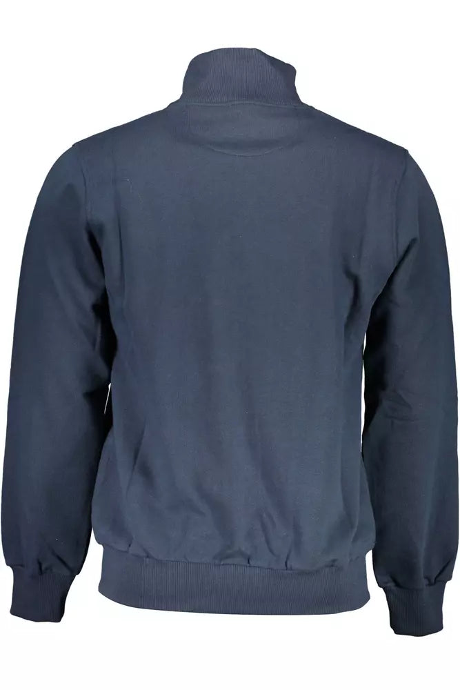 Blue Cotton Men Sweater