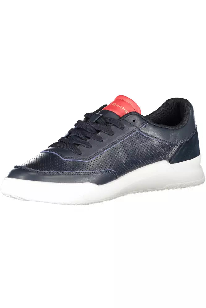 Zapatillas de piel azul para hombre