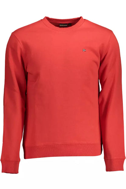 Suéter de algodón rojo para hombre