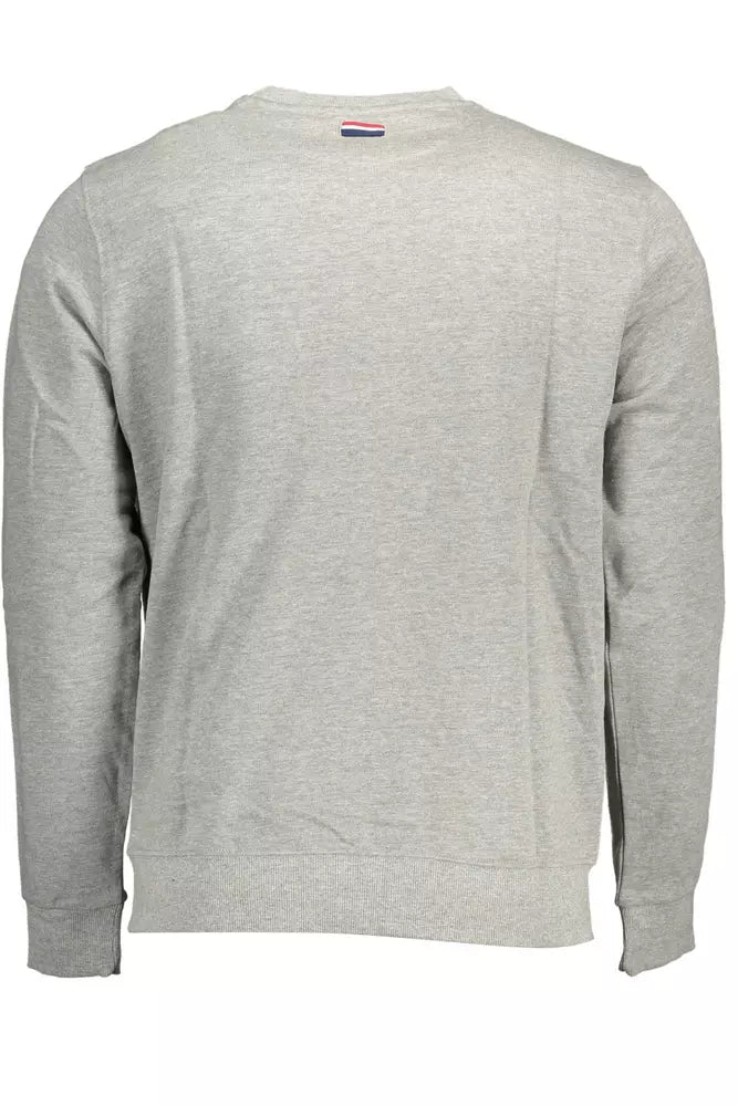 Gray Cotton Men Sweater