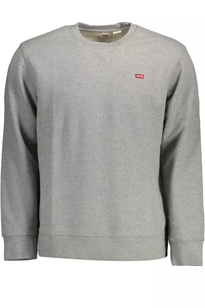 Gray Cotton Men Sweater