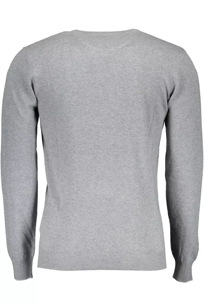 Gray Wool Men Sweater