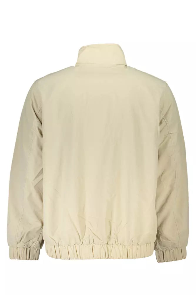 Beige Polyamid Herrenjacke