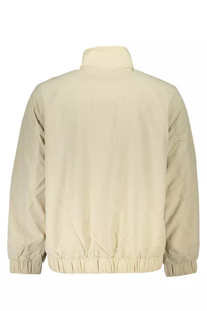 Beige Polyamid Herrenjacke