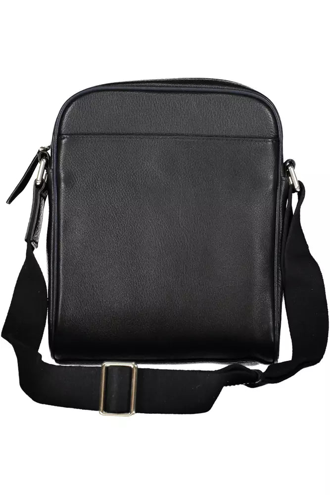 Black Leather Men Shoulder Bag