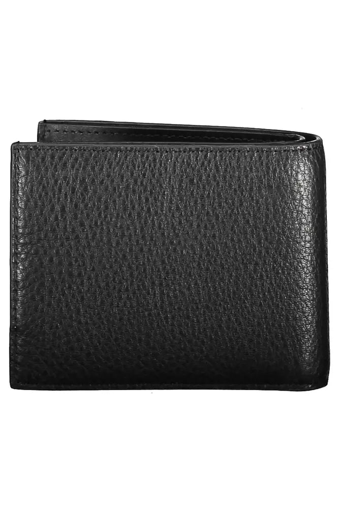 Cartera de cuero negra para hombre