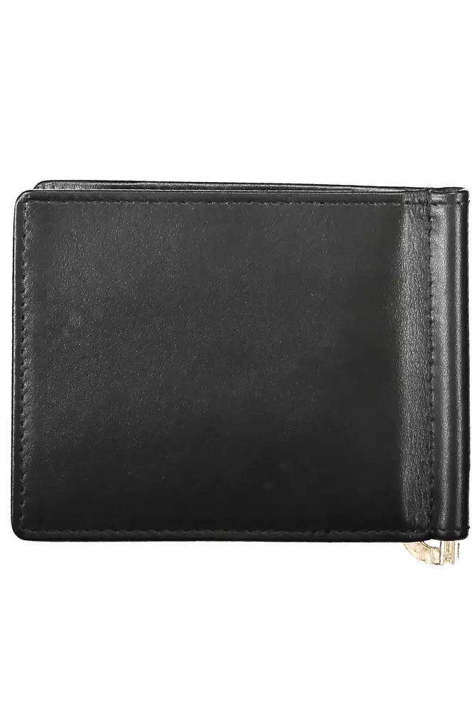 Cartera de cuero negra para hombre