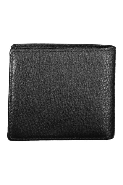 Cartera de cuero negra para hombre