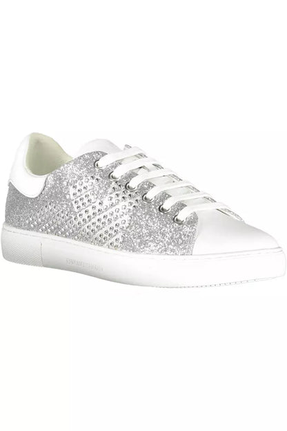 Zapatillas deportivas de mujer de poliéster color plata