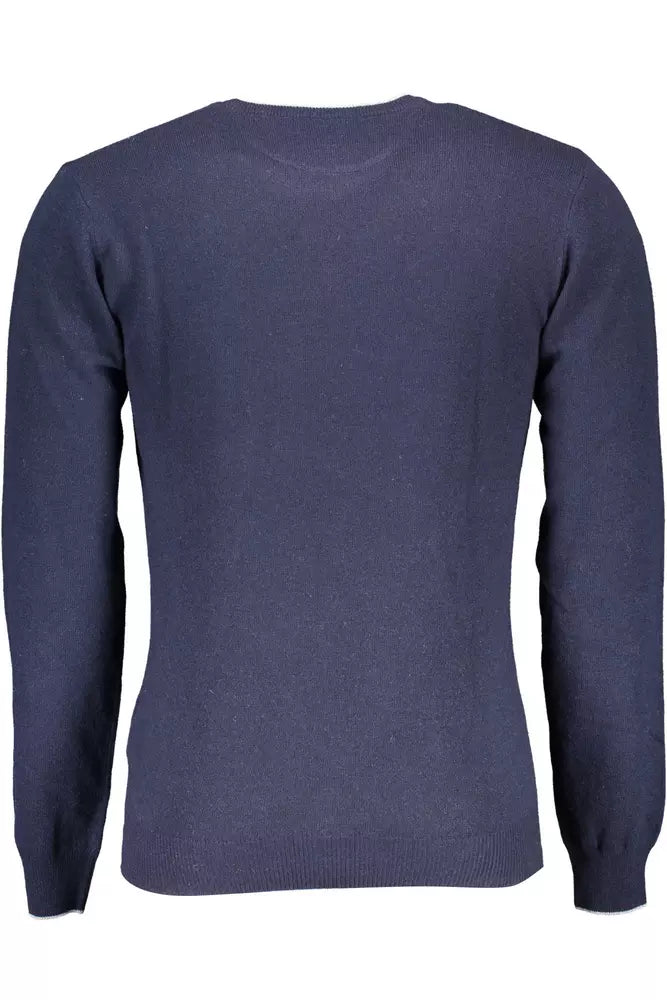 Blue Wool Men Sweater