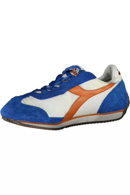 Zapatillas de piel azul para mujer