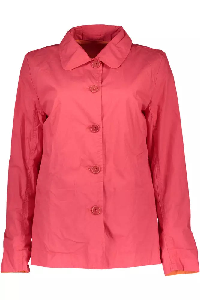 Red Cotton Women Jacket