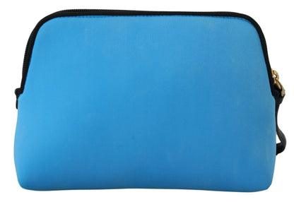 Elegante bolso de mano de poliamida azul