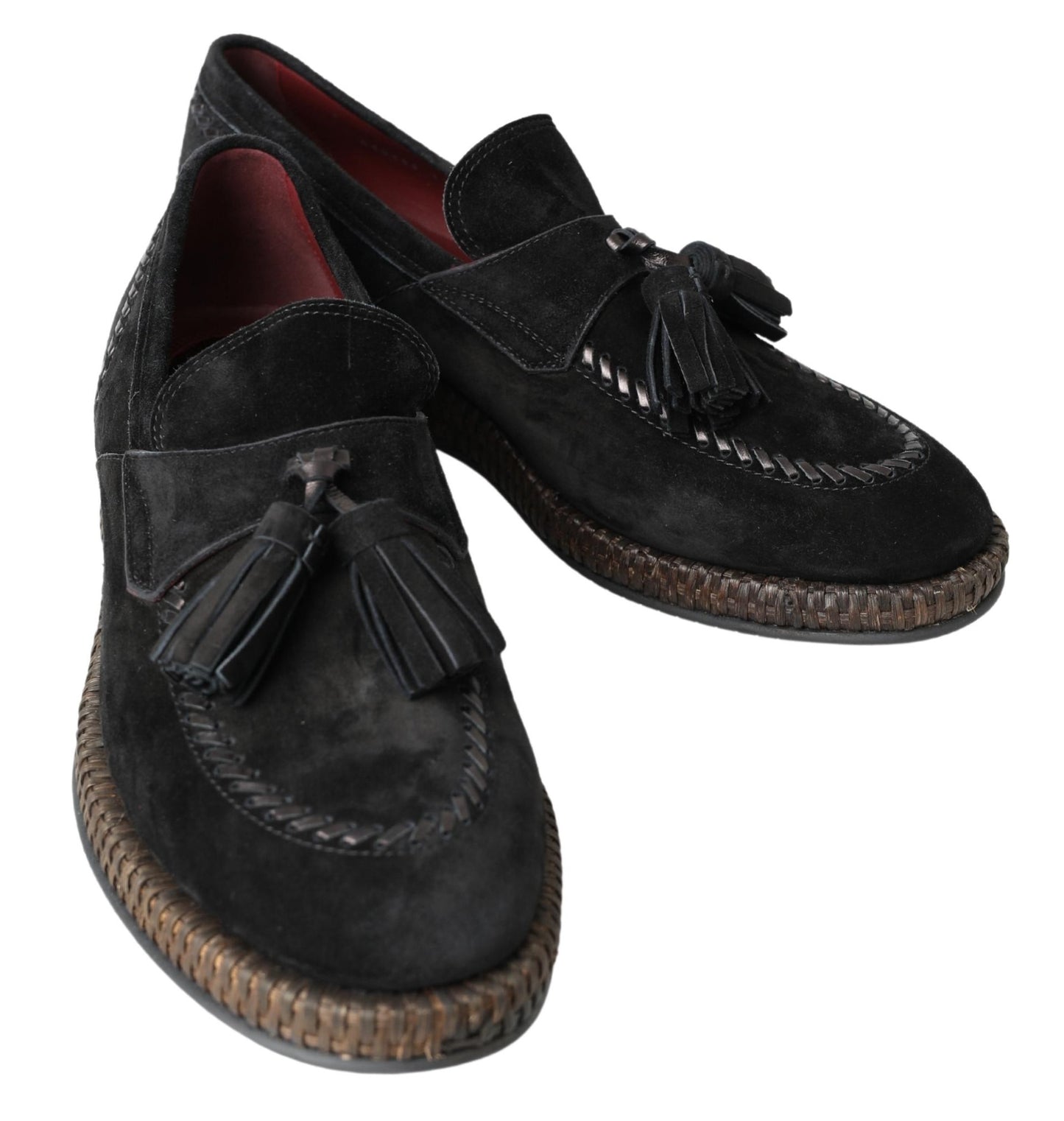 Elegante Espadrilles-Sneakers aus schwarzem Wildleder