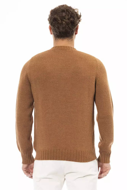 Beiger Alpaka-Pullover für Herren