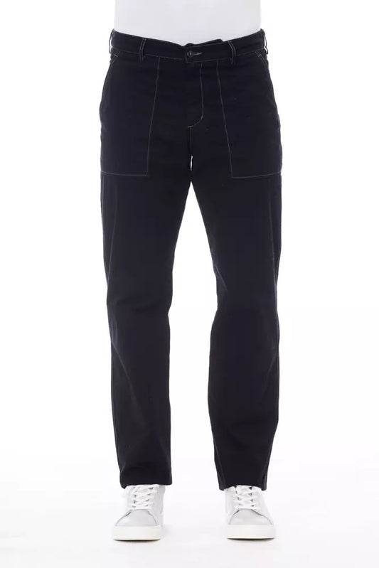 Pantalones de algodón azul para hombre