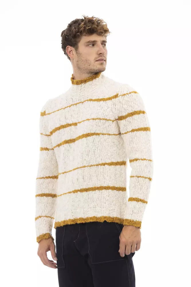 Beiger Alpaka-Pullover für Herren