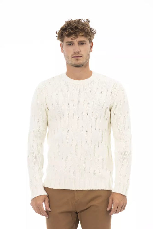 Suéter de lana beige para hombre