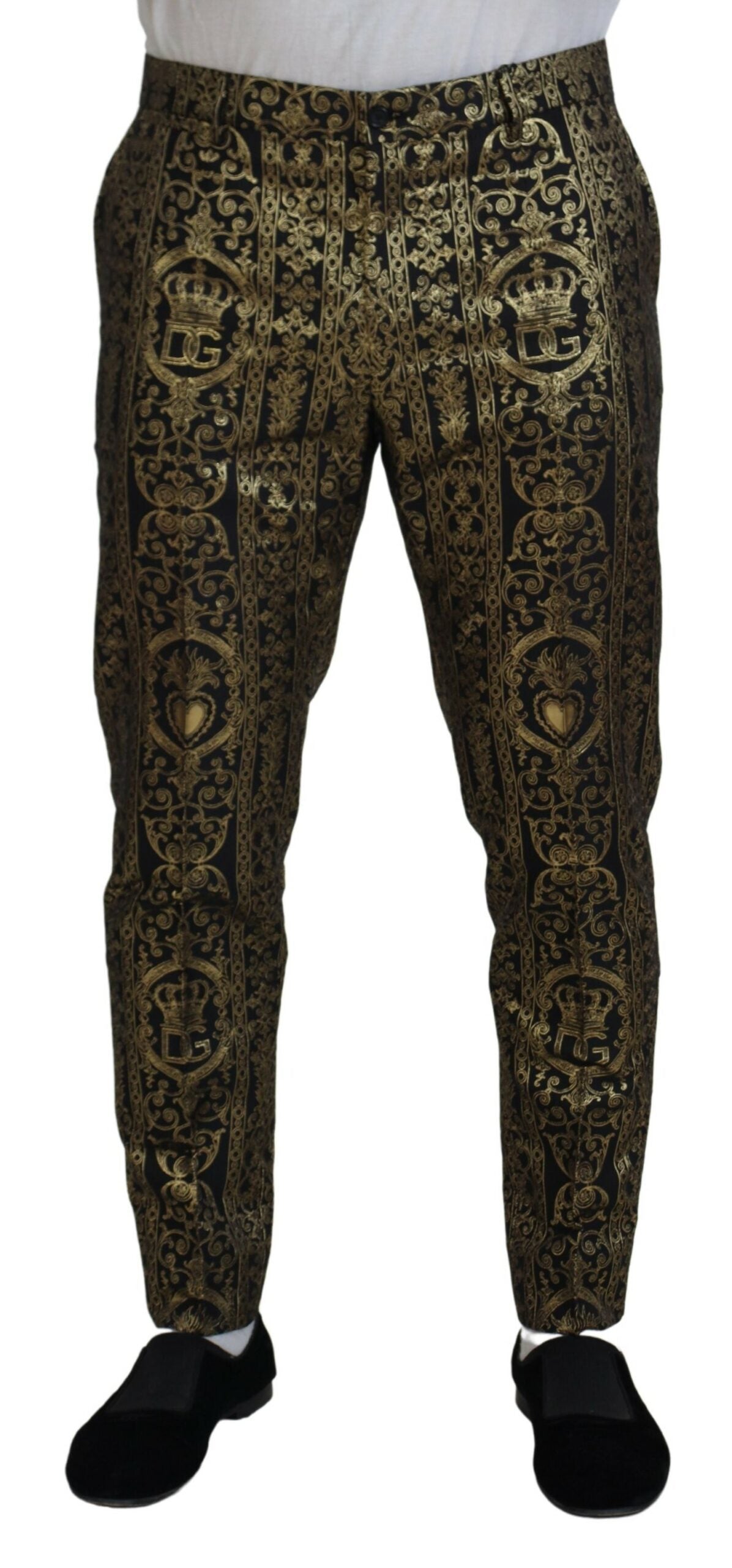 Pantalones elegantes de noche en jacquard