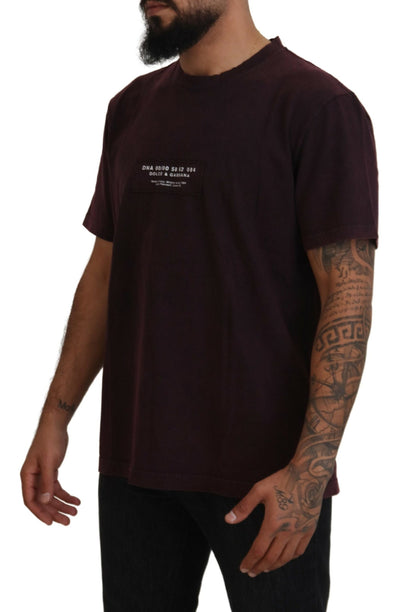 Elegantes Bordeaux-T-Shirt mit Rundhalsausschnitt