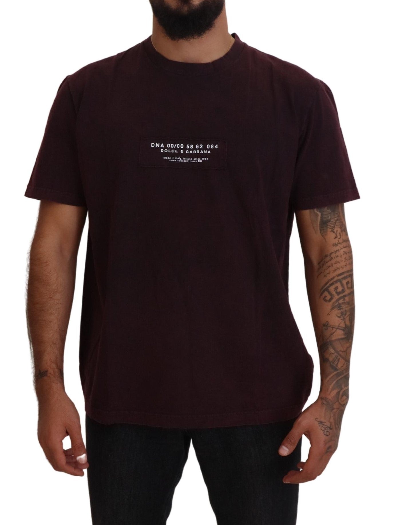 Elegantes Bordeaux-T-Shirt mit Rundhalsausschnitt