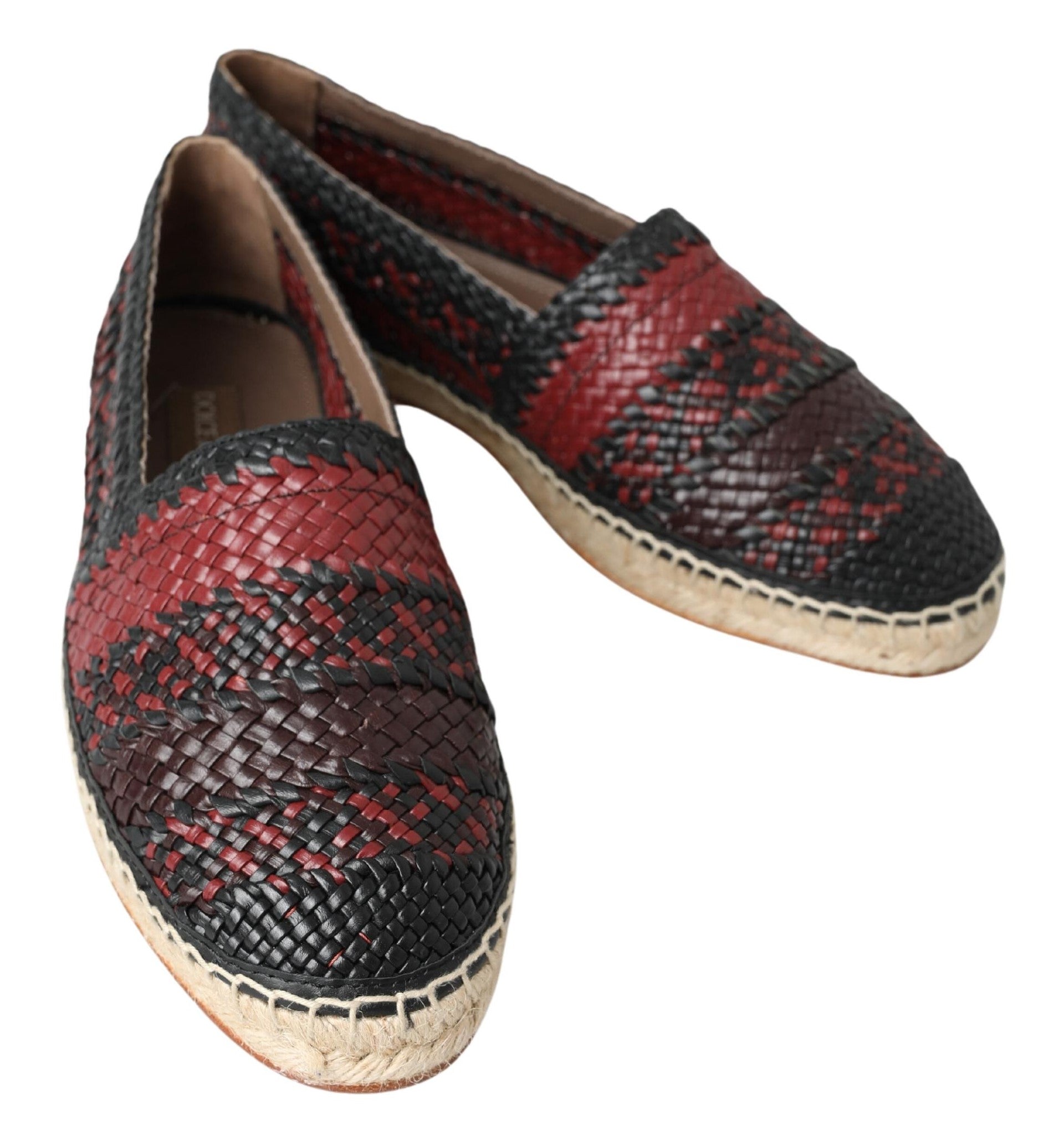 Elegant Woven Leather Espadrilles