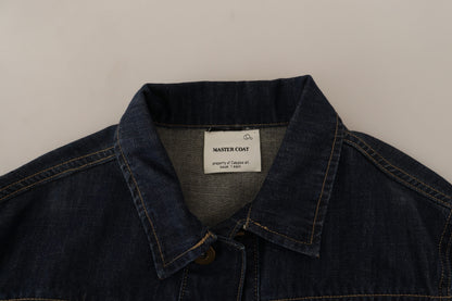 Schicke dunkelblaue Jeansjacke