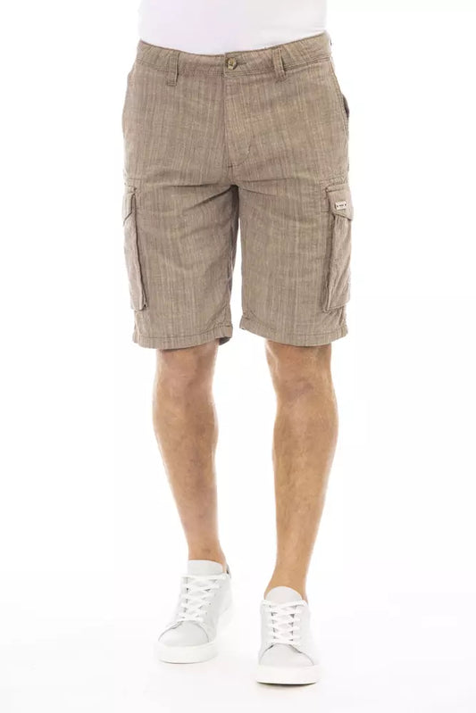 Braune Cargoshorts aus Baumwolle für Herren