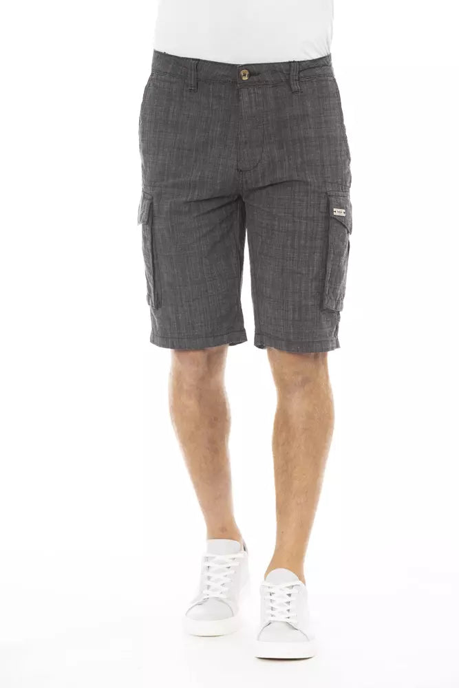 Schwarze Baumwollshorts für Herren