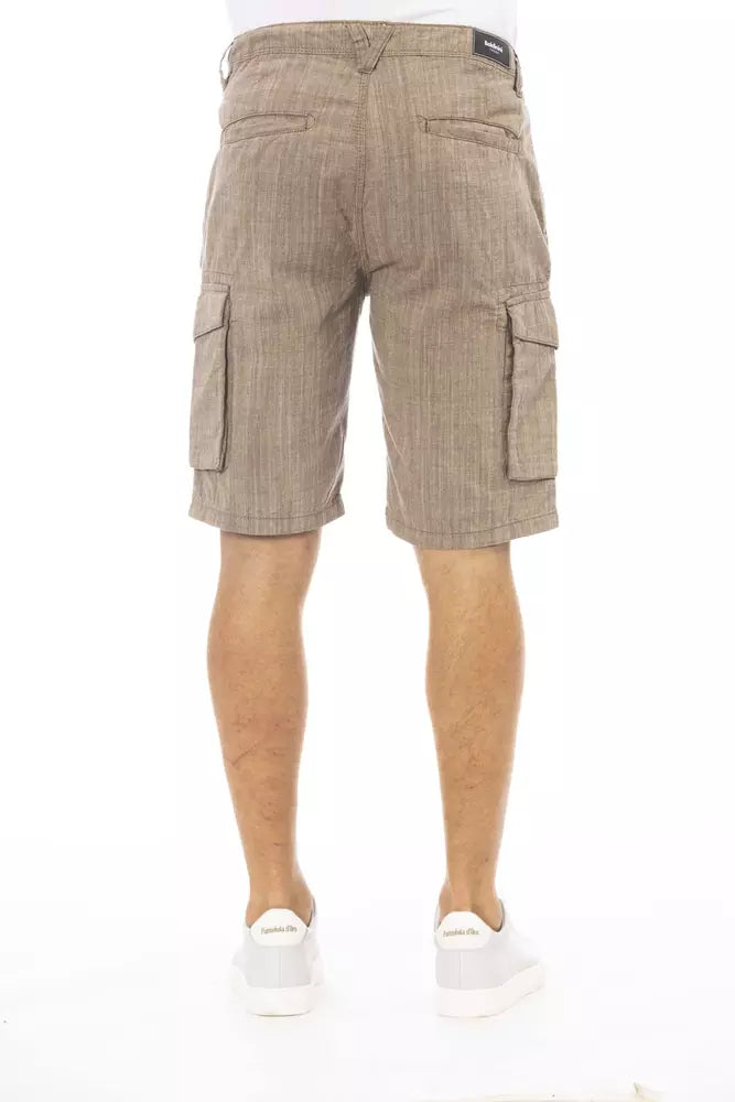 Braune Cargoshorts aus Baumwolle für Herren