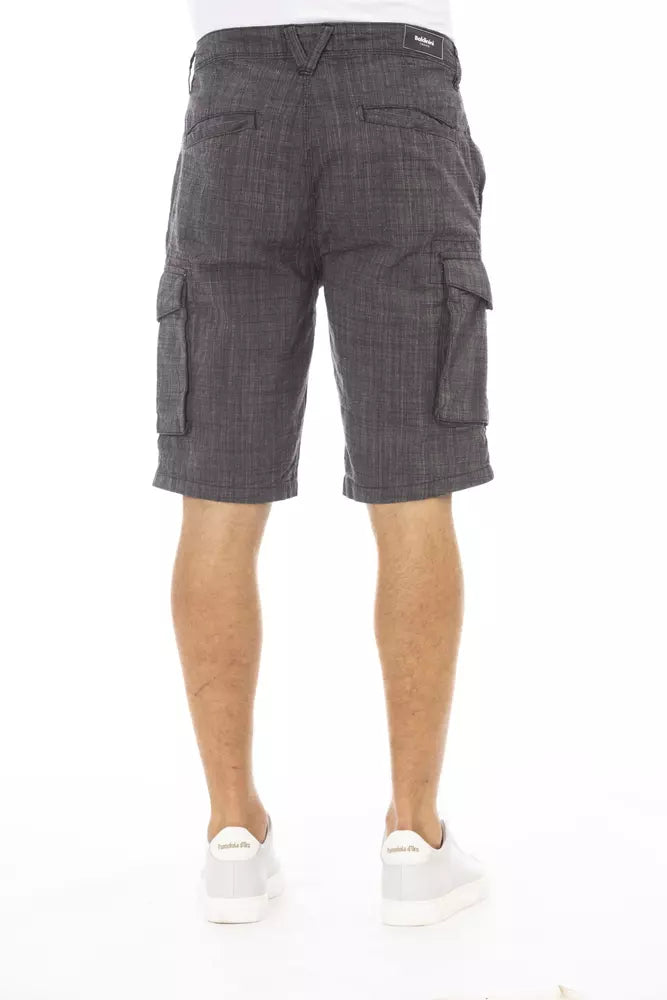 Schwarze Baumwollshorts für Herren