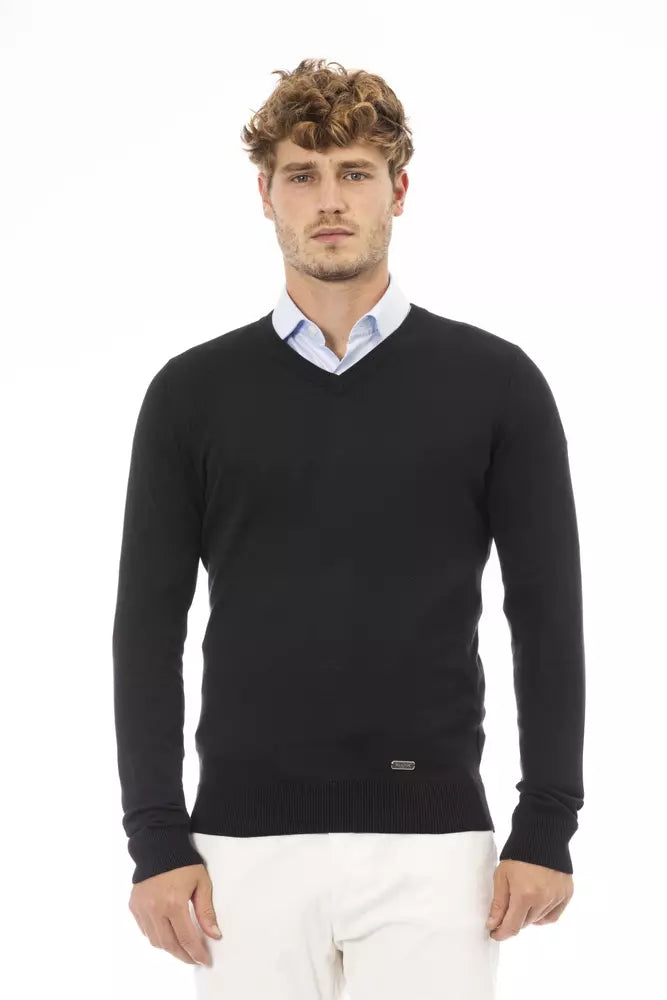 Schwarzer Modal-Pullover für Herren