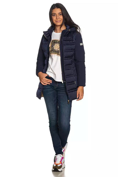 Blue Polyester Women Jacket