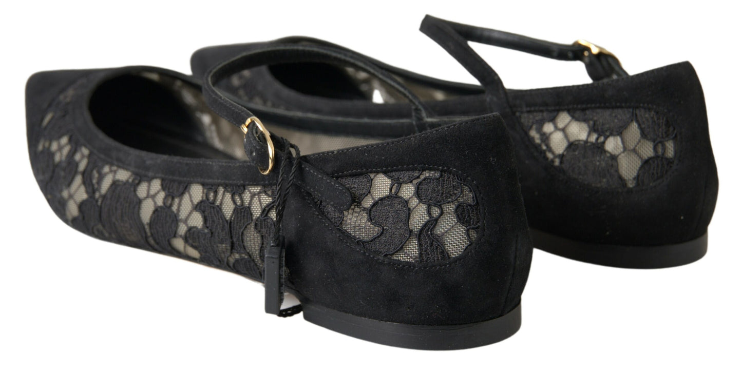 Elegant Black Lace Flats