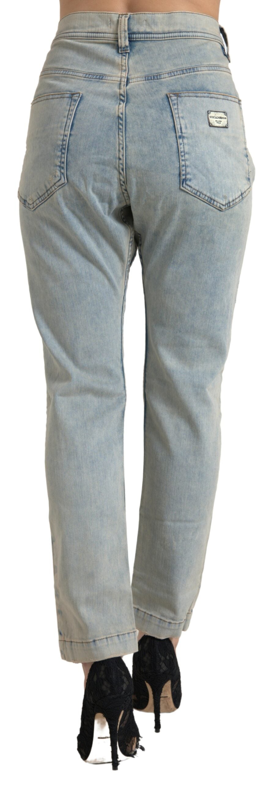 Schicke Skinny-Jeans mit mittlerer Taille in Blau