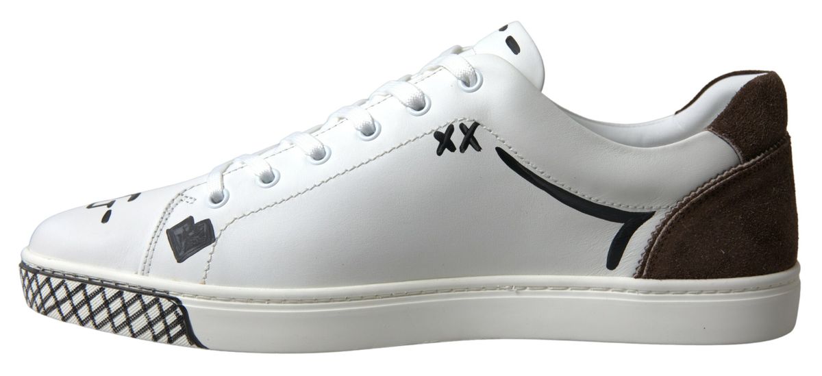 Zapatillas deportivas elegantes de cuero blanco para uso casual