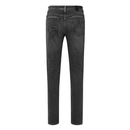 Elegant Slim Fit Black Stretch Jeans