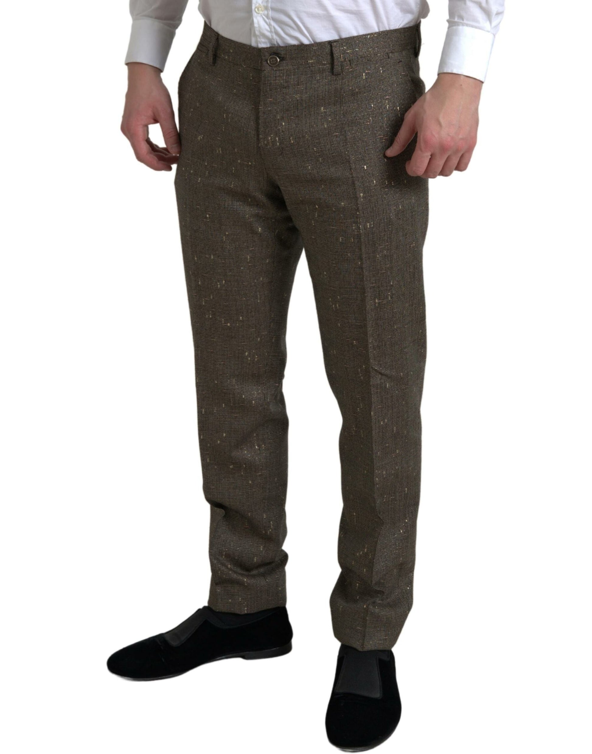 Elegante Skinny Chinohose aus Wolle