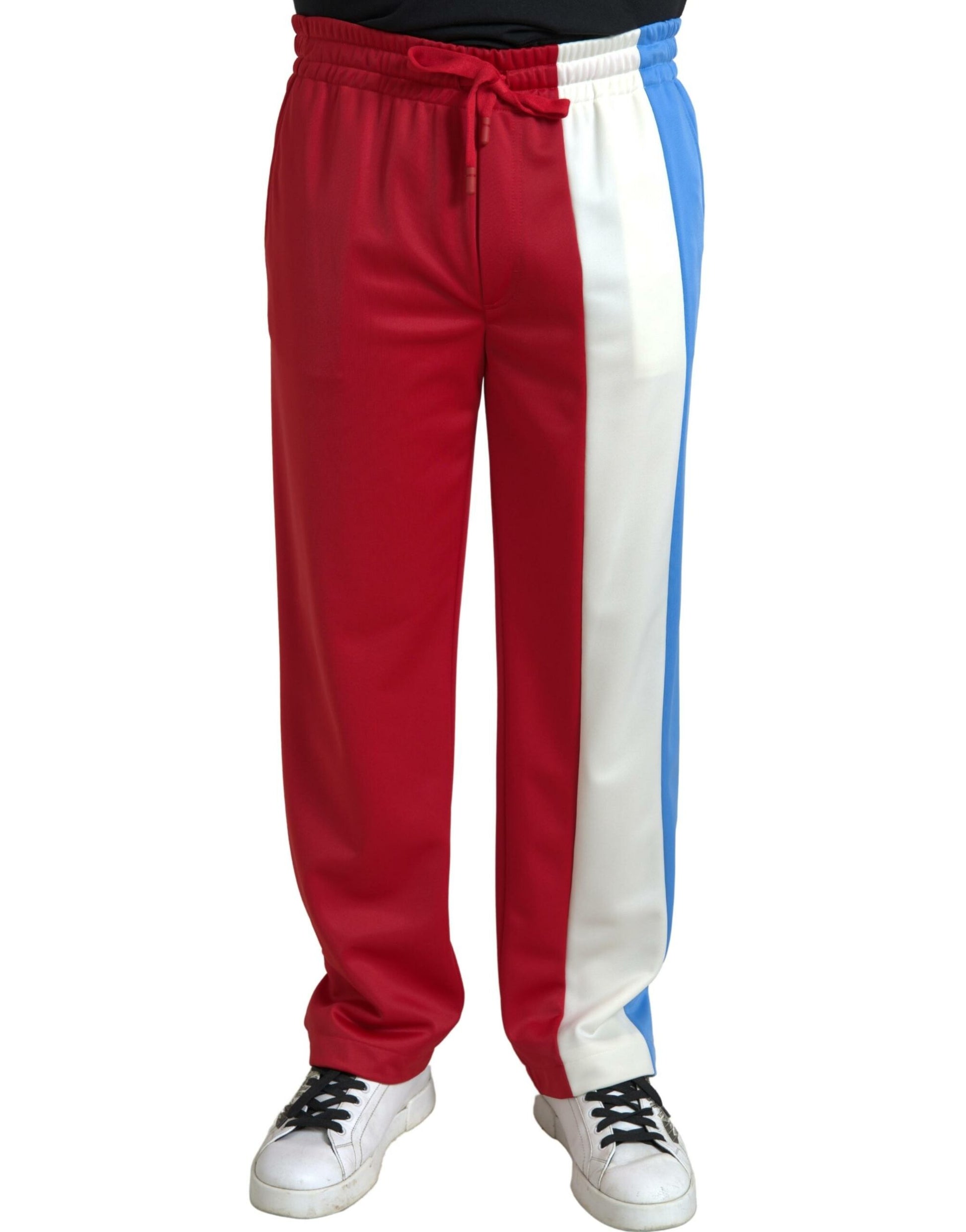 Elegant Striped Drawstring Sweatpants