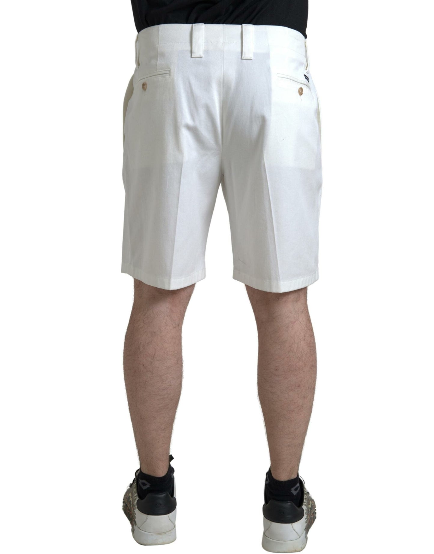 Elegante weiße Bermuda-Jeansshorts