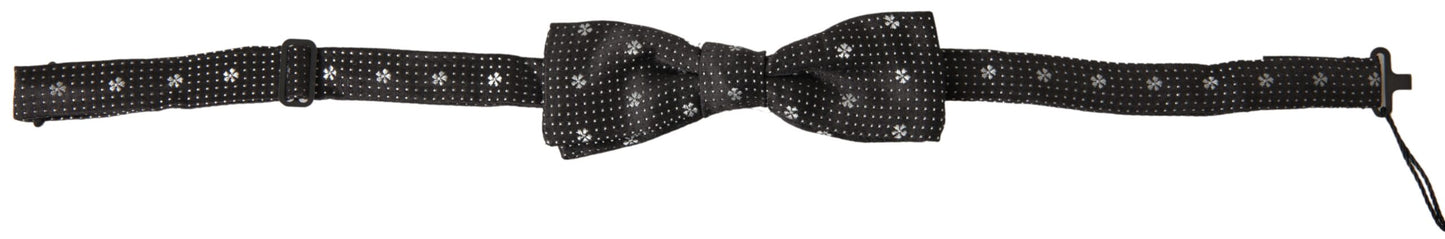 Elegant Black Silk Bow Tie