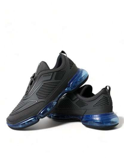 Elegant Men's Black Mesh Sneakers